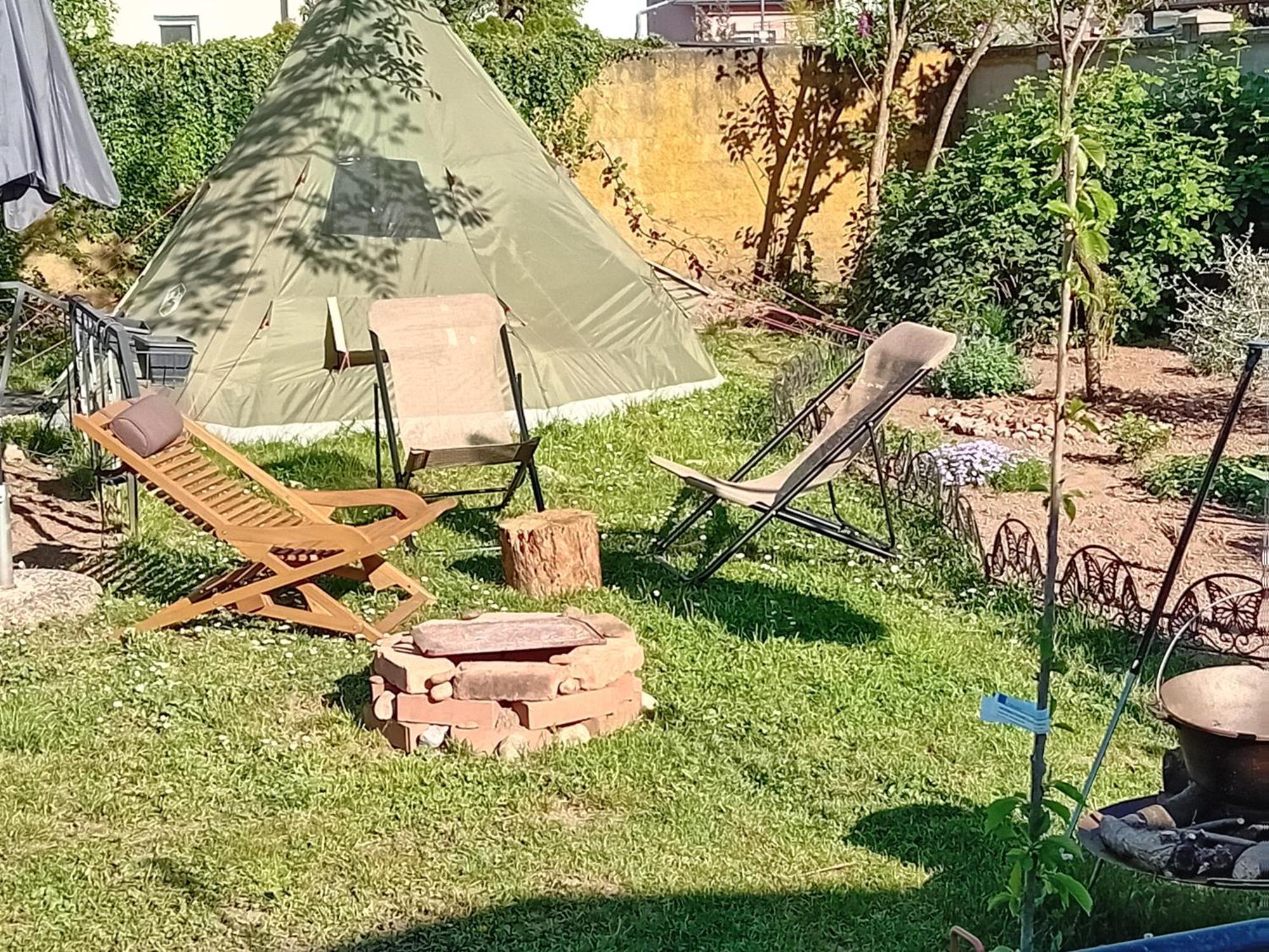 Camping Under The Walnut In Your Own Tent On A Shared Lot And Shared Bathroom Любляна Экстерьер фото