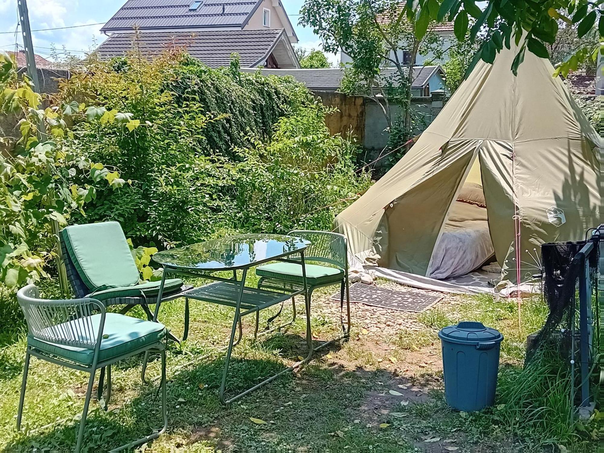 Camping Under The Walnut In Your Own Tent On A Shared Lot And Shared Bathroom Любляна Экстерьер фото
